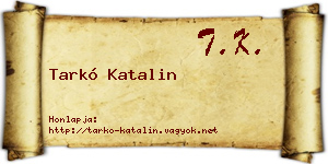 Tarkó Katalin névjegykártya