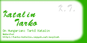 katalin tarko business card